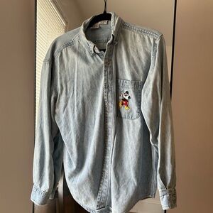 Disney Mickey Mouse Light Blue Denim Shirt
